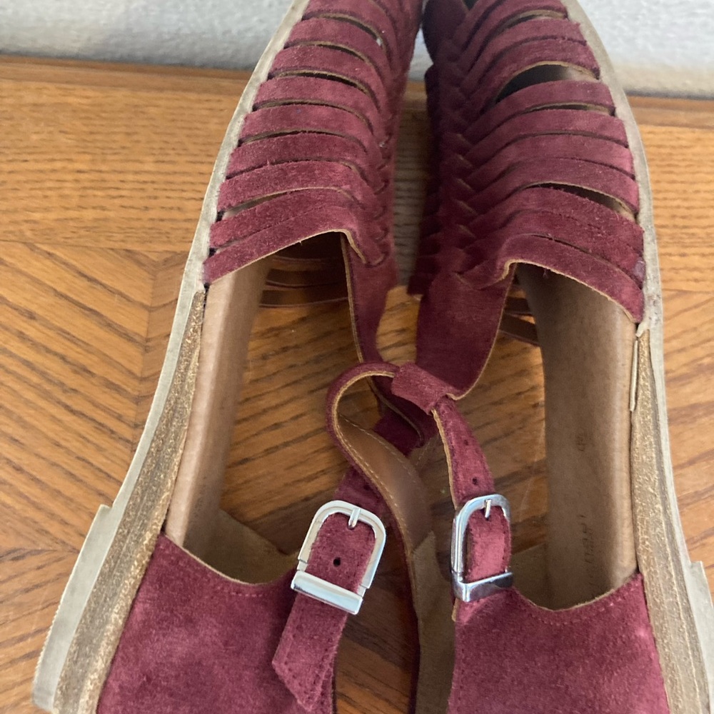 ERIC MICHAEL Rust Suede Sandals Size 39 (USA 9) - Picture 6 of 7